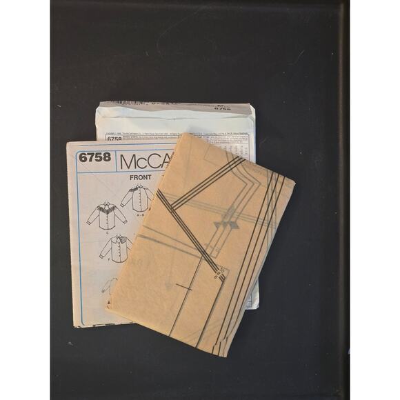 McCall's 6758 Sewing Pattern Misses' Western Shirt Variations Uncut - Picture 3 of 3